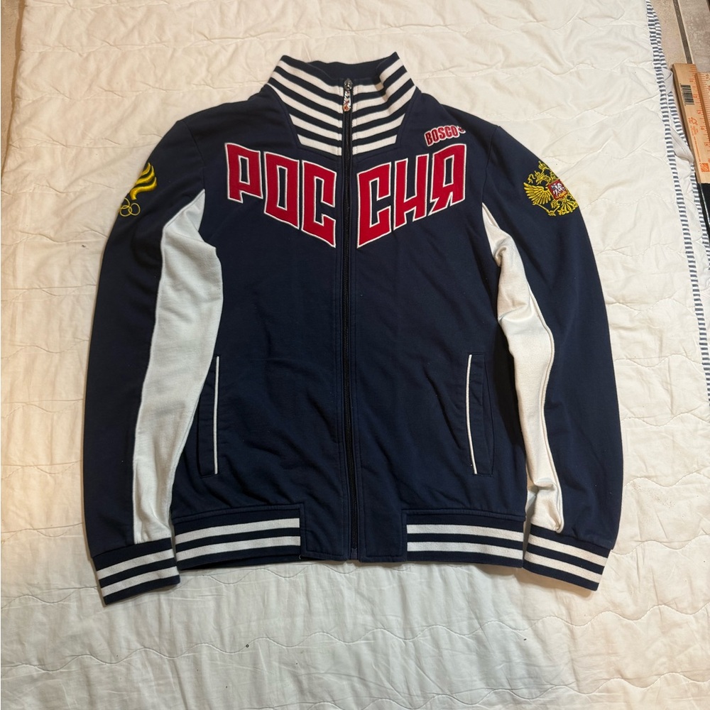 Bosco Sport Navy Jacket with Red and White Accents